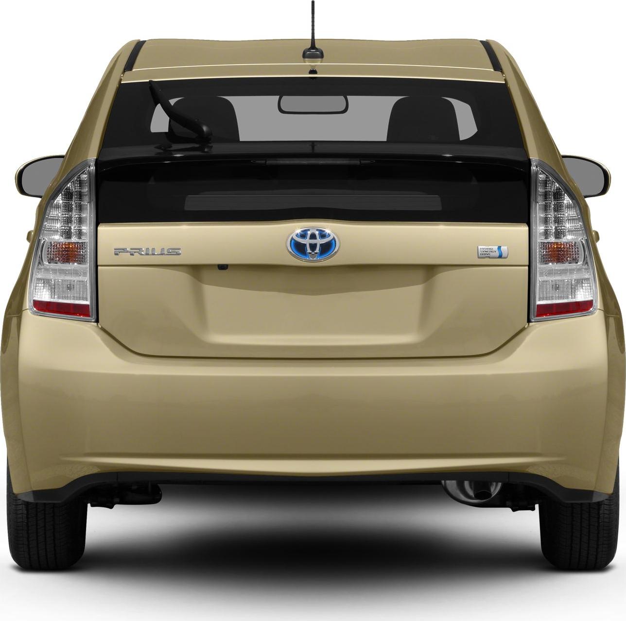 Rear hatch and taillights of a hybrid hatchback vehicle
