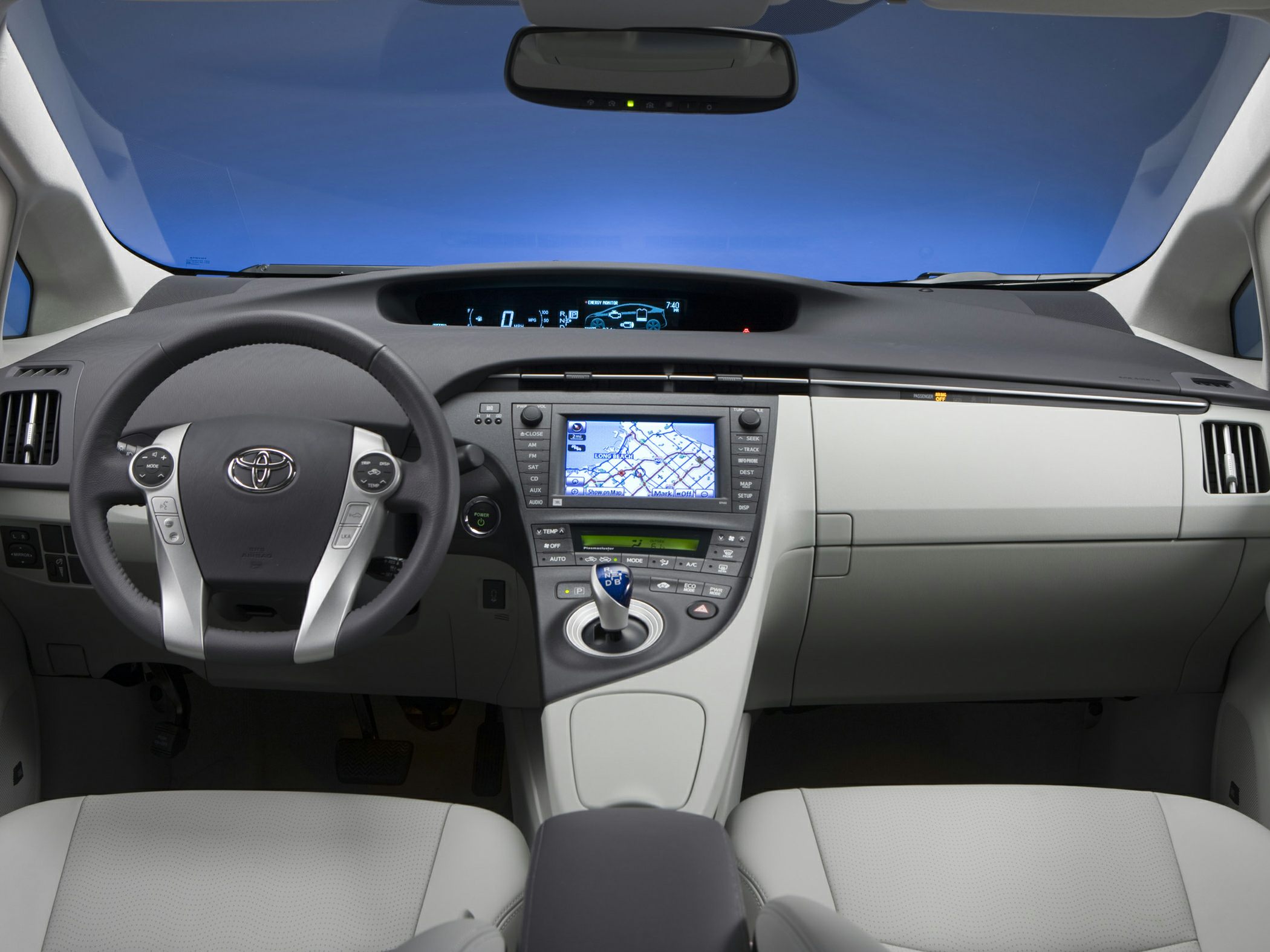 Digital instrument panel, touchscreen center console, unique gear selector