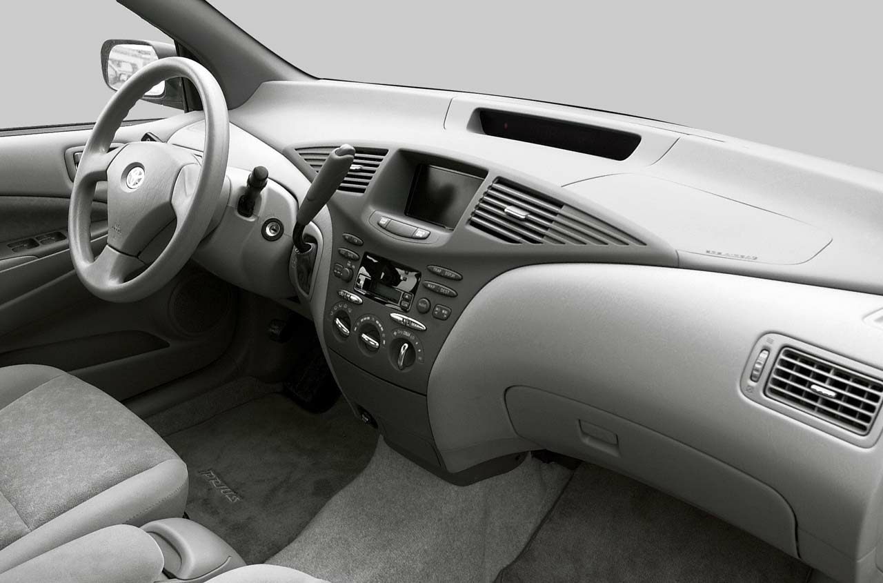 Classic dashboard and steering wheel with center console controls