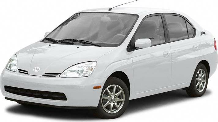 Front angled view of a hybrid sedan with aerodynamic design and alloy wheels.