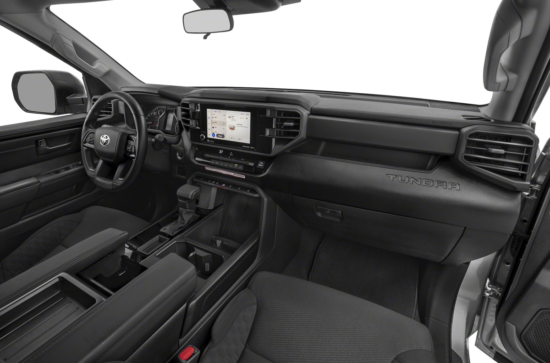 Modern dashboard and center console with touchscreen display
