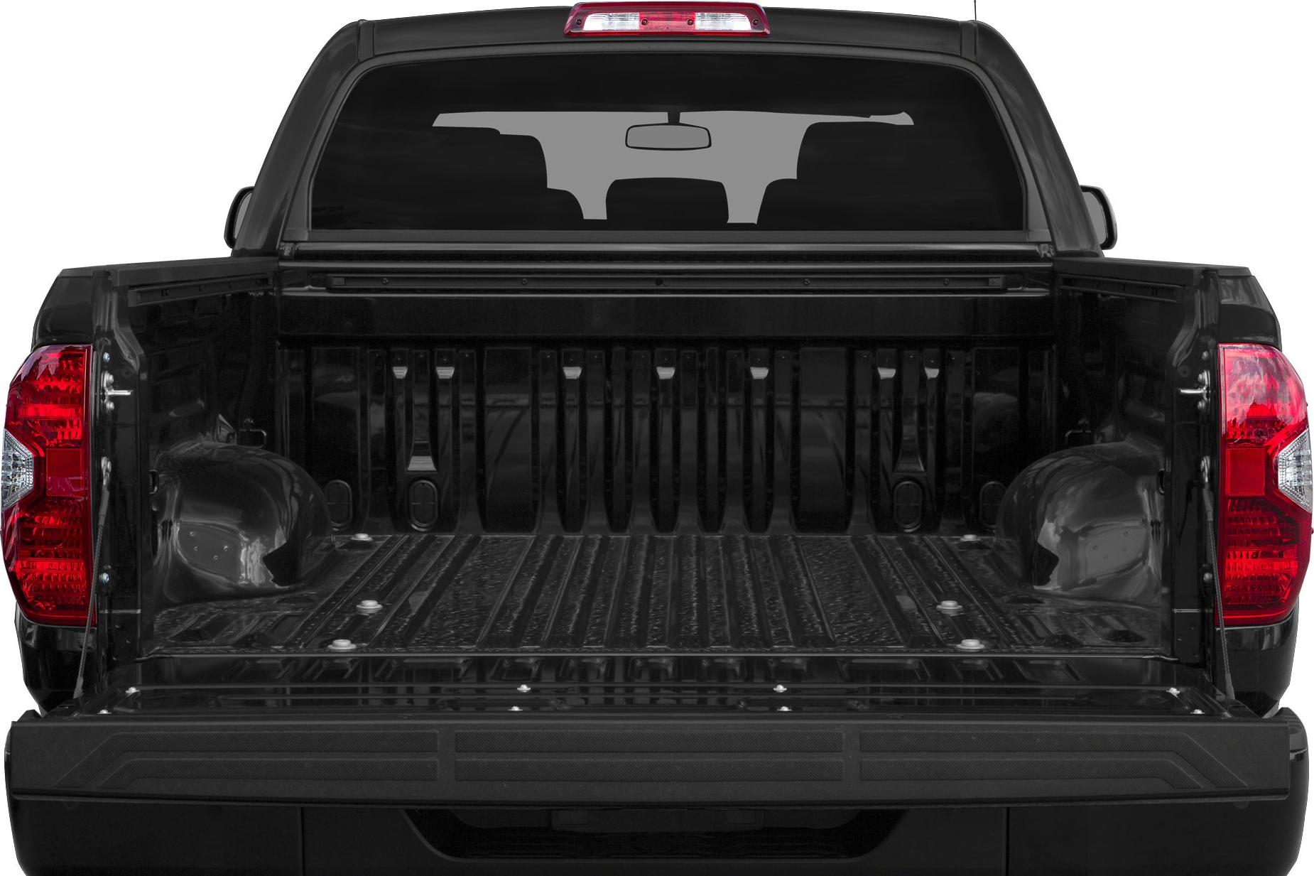 Open cargo bed with tailgate down in a pickup truck