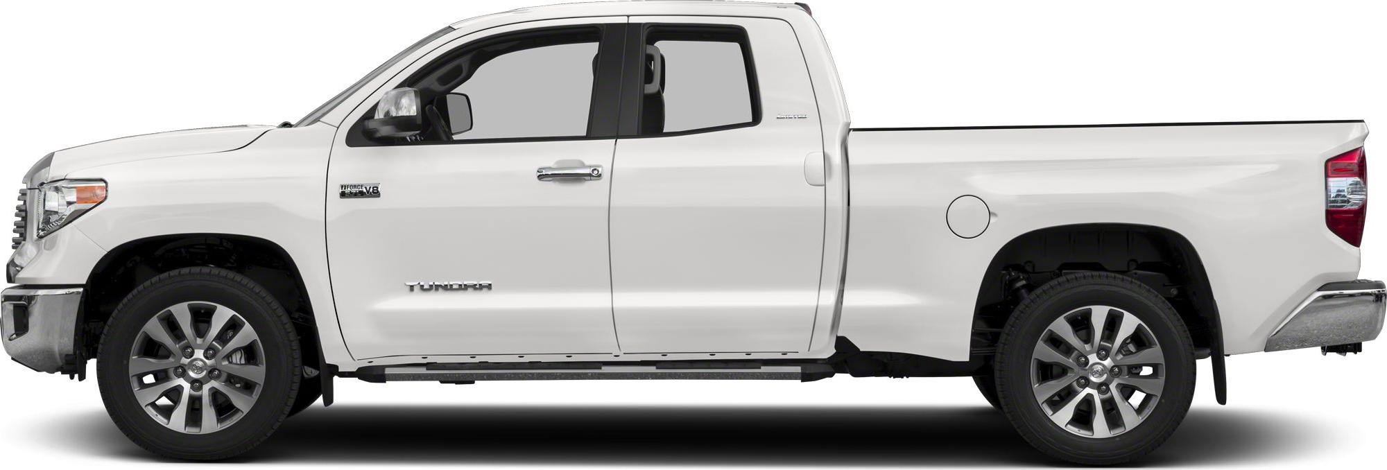 Side profile of a double cab pickup showing doors and wheels