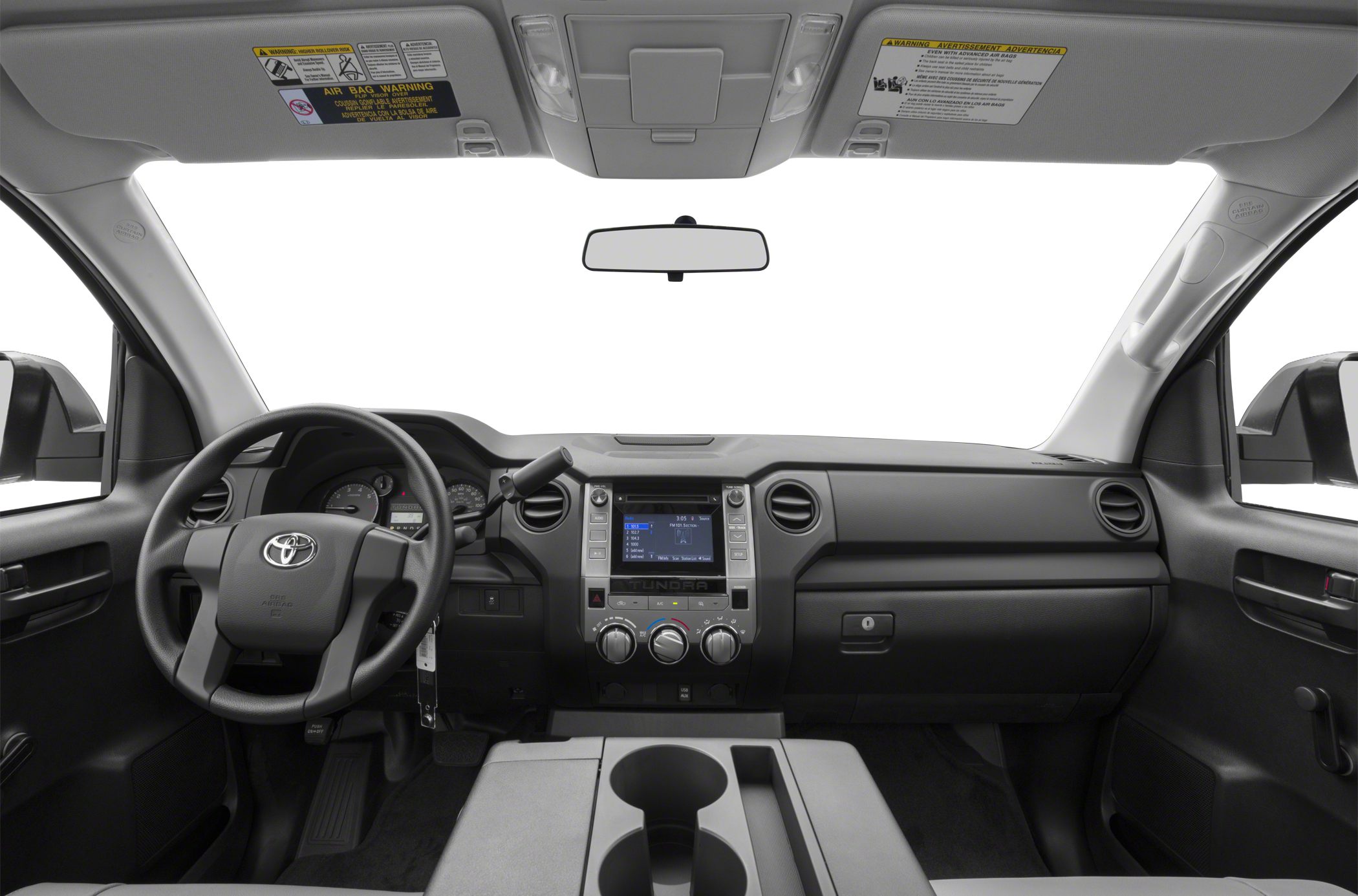 Dashboard, steering wheel, center console with infotainment