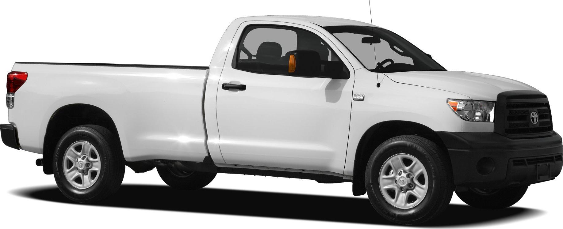 Regular cab pickup truck with a long cargo bed, mid-size profile