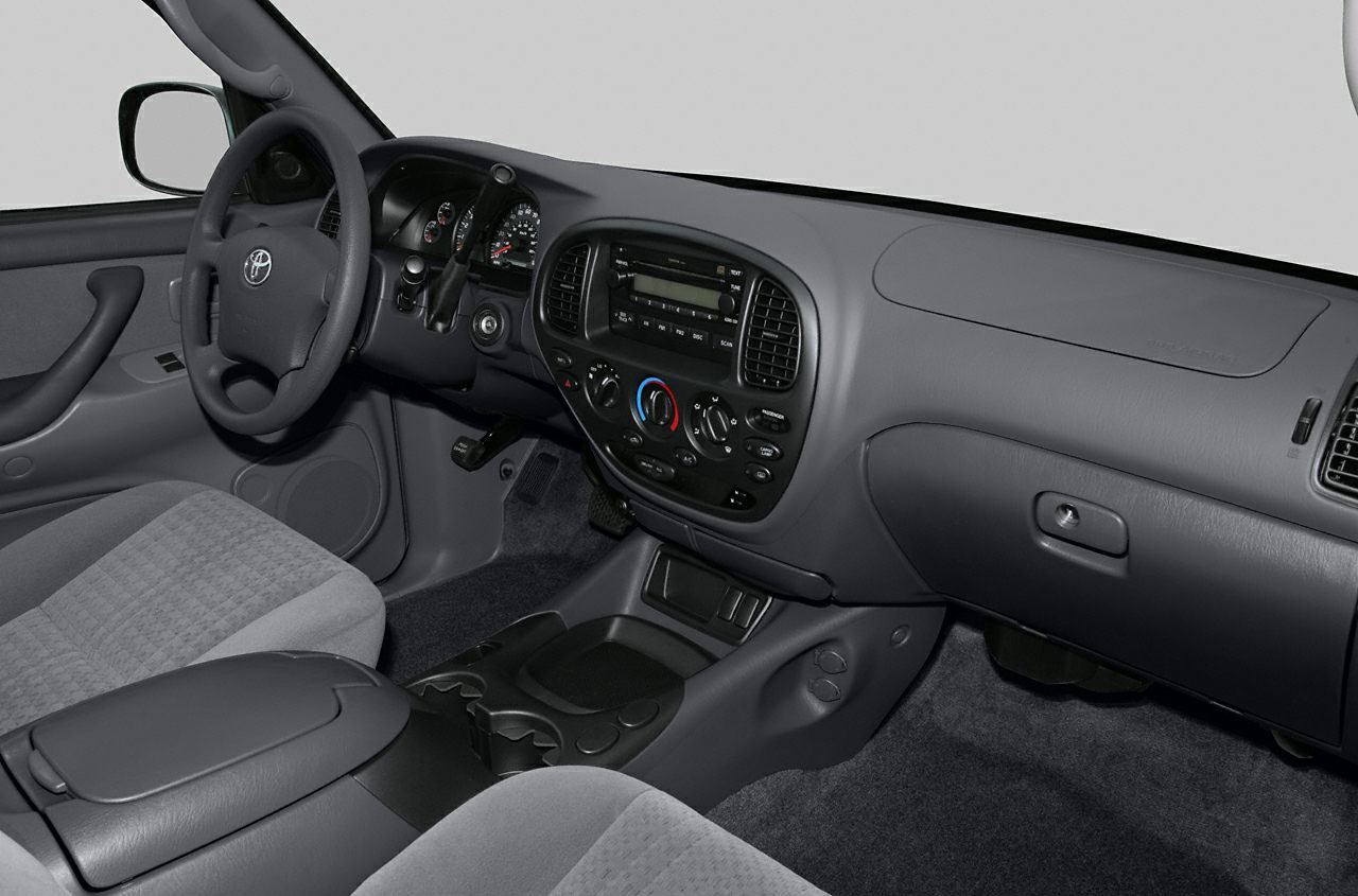 Dashboard and center console with steering wheel and controls