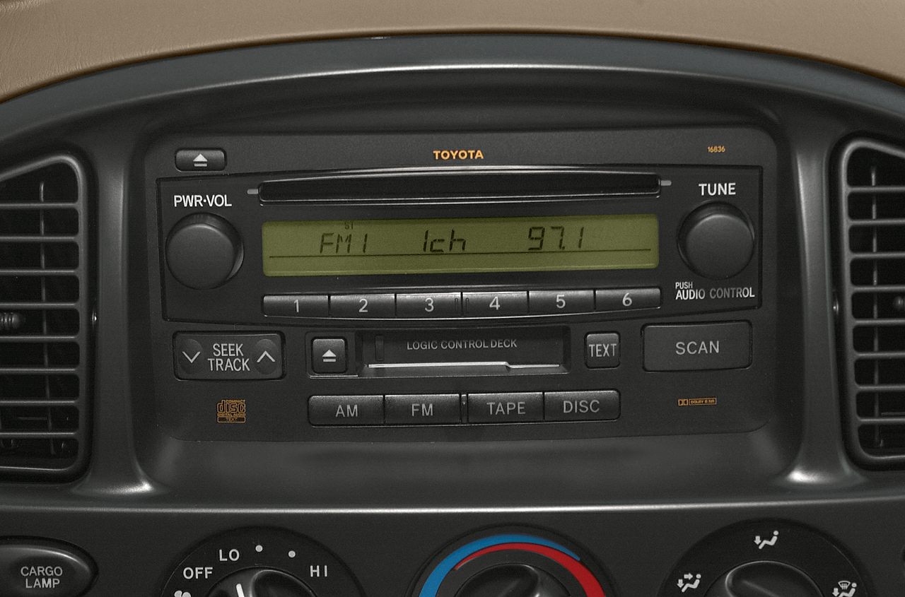 Radio and climate control panel with cassette player