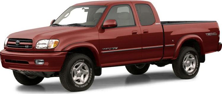 Red extended cab pickup truck with rugged design and large wheels