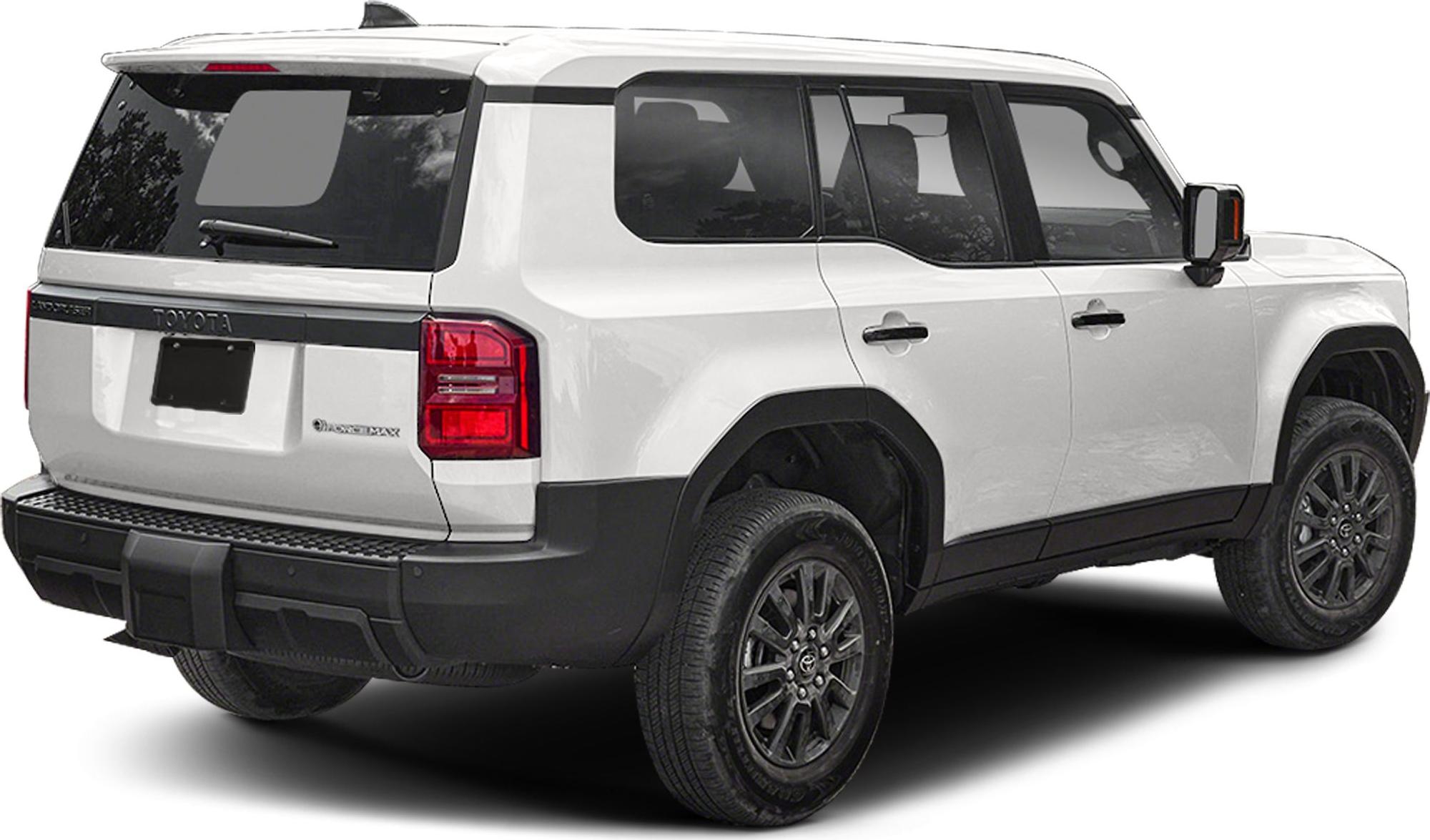 Rear and side profile of a modern large SUV with rugged elements