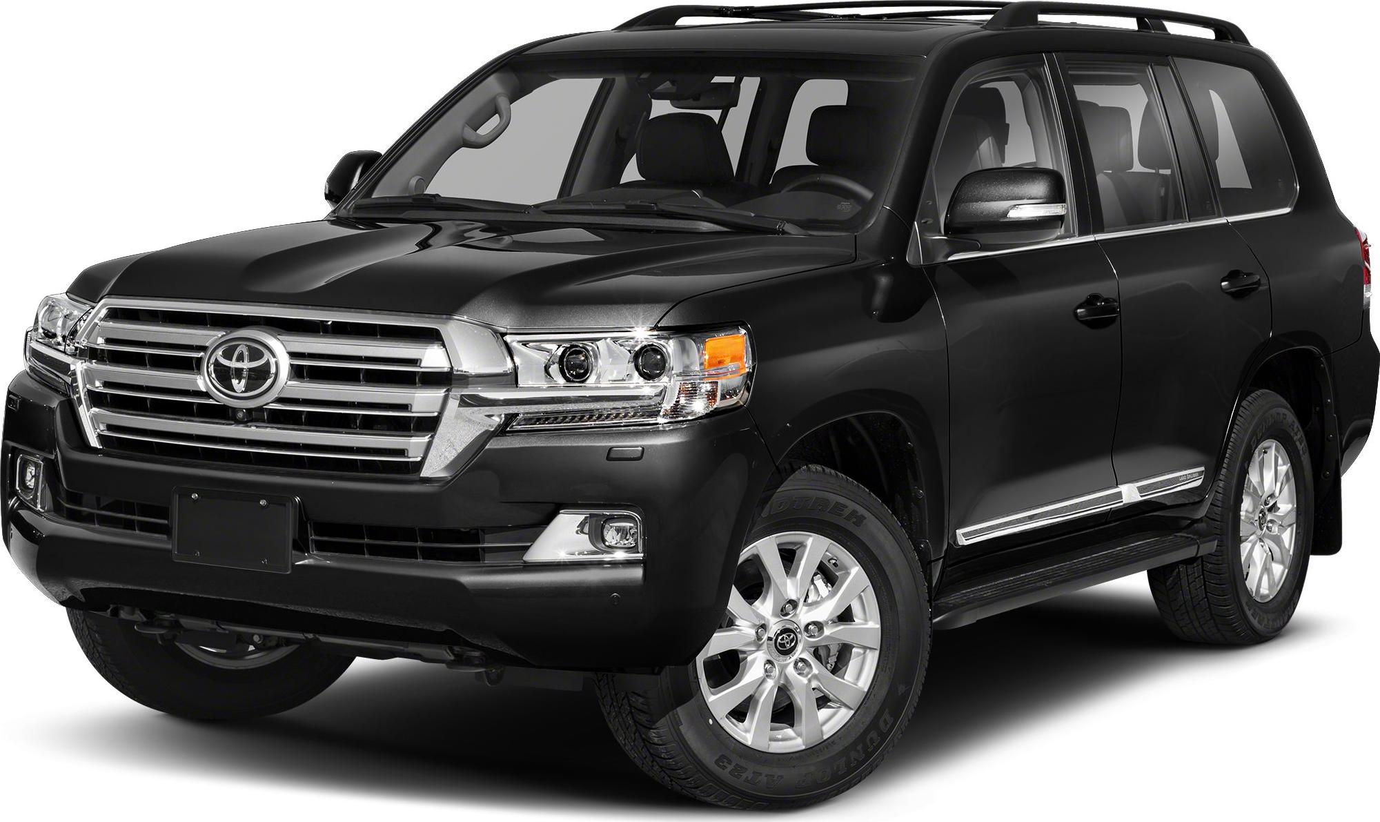 Front grille and side profile of a large SUV with roof rails.