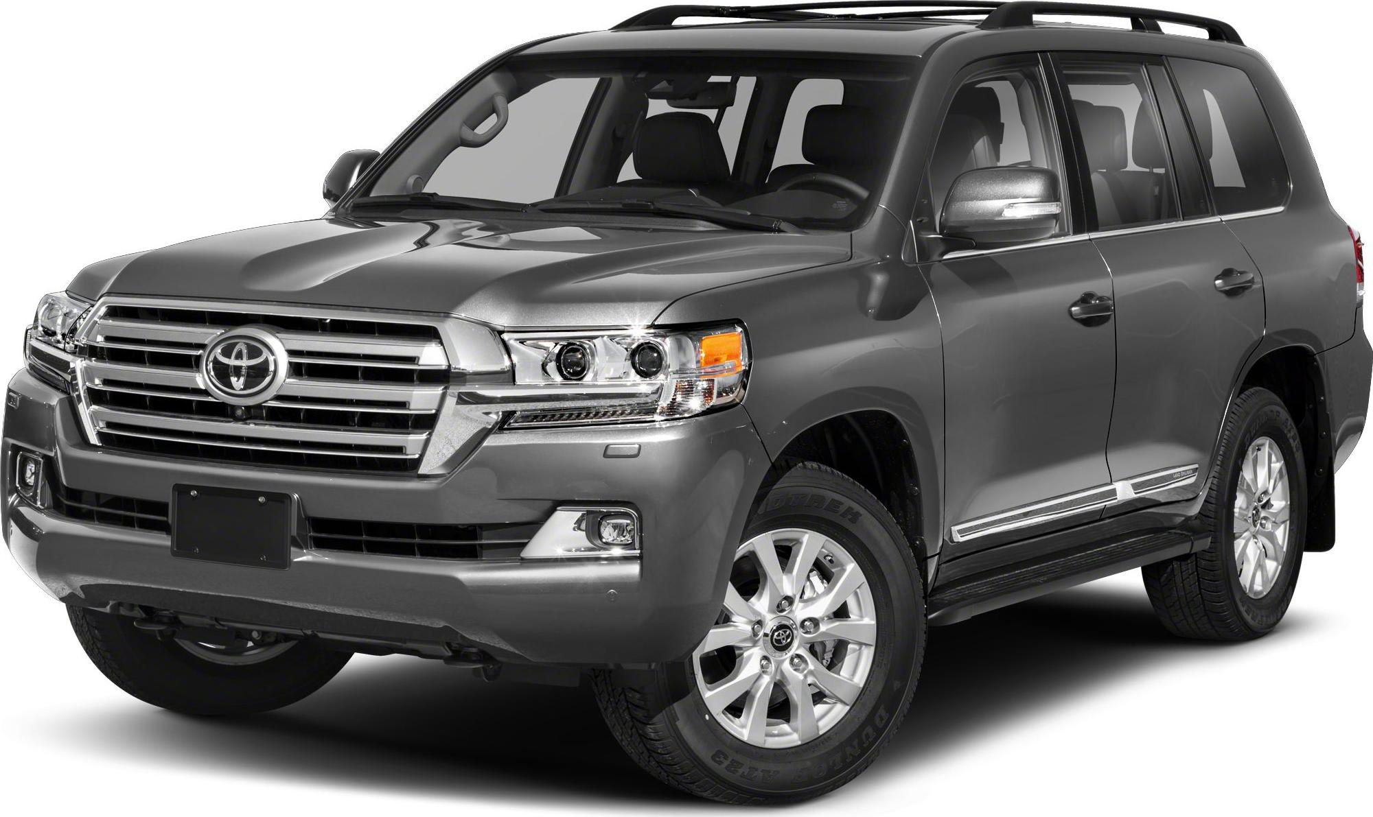Front and side view of SUV with LED headlights and chrome grille.