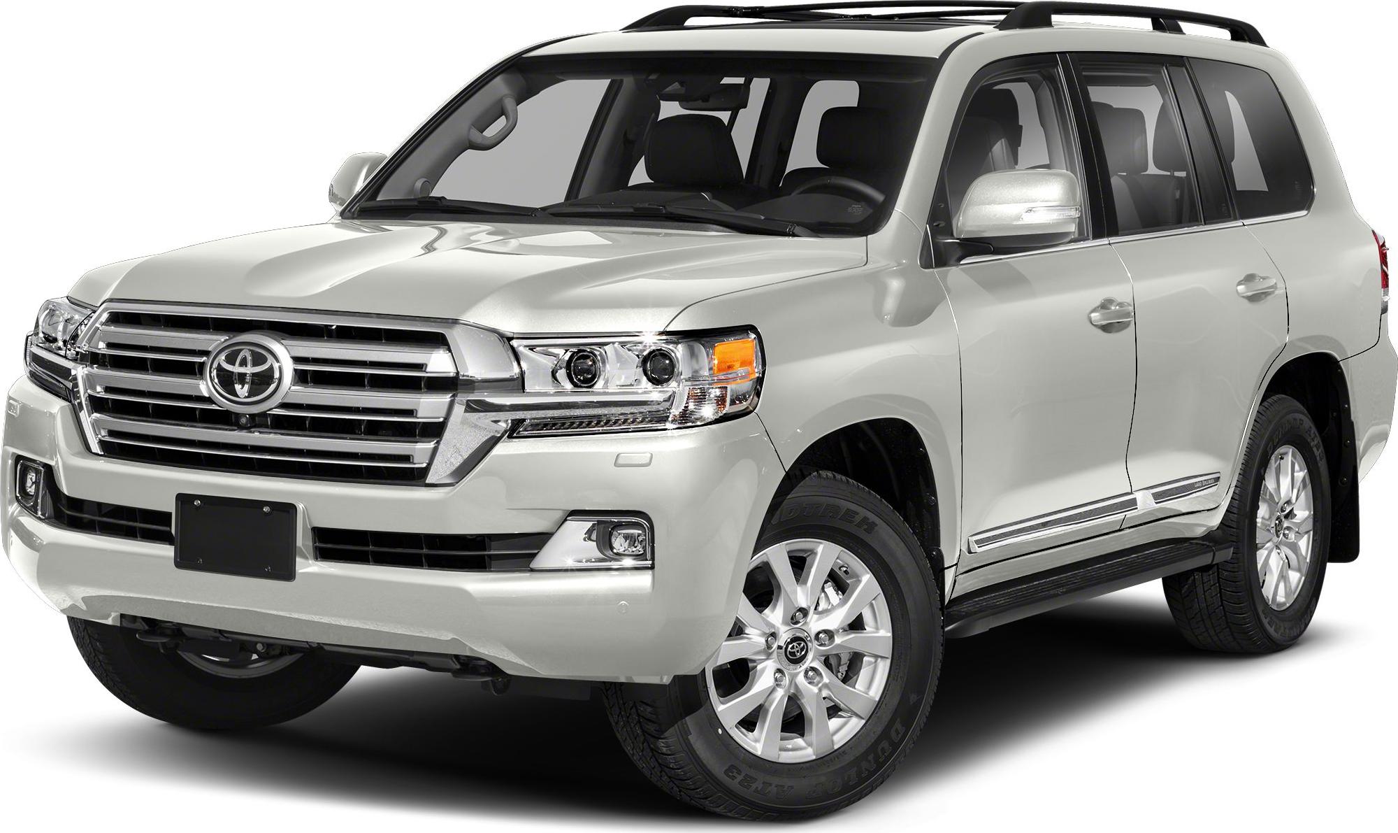 Front side view of large SUV with grille, headlights, alloy wheels