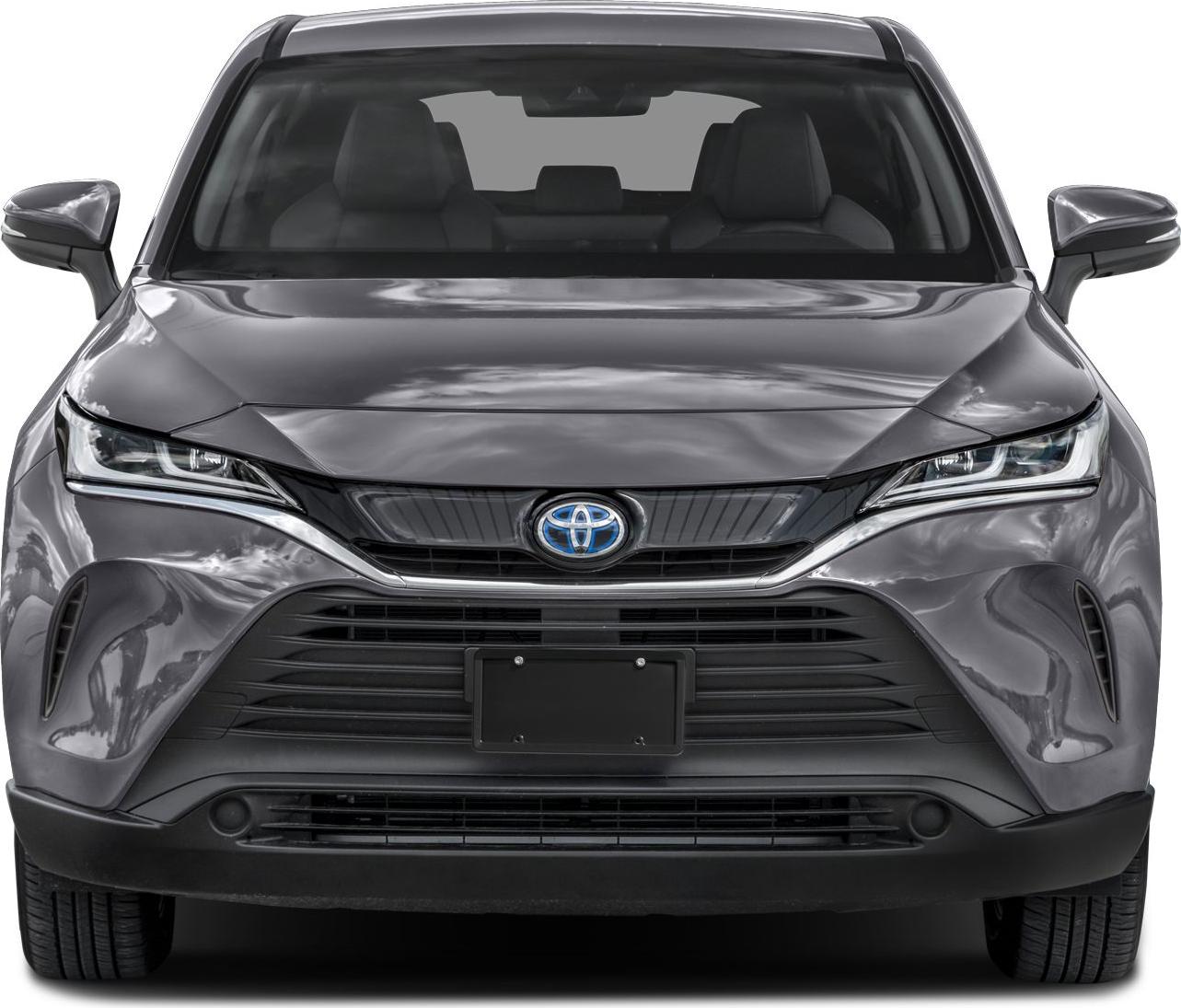 Front view with LED headlights and bold grille