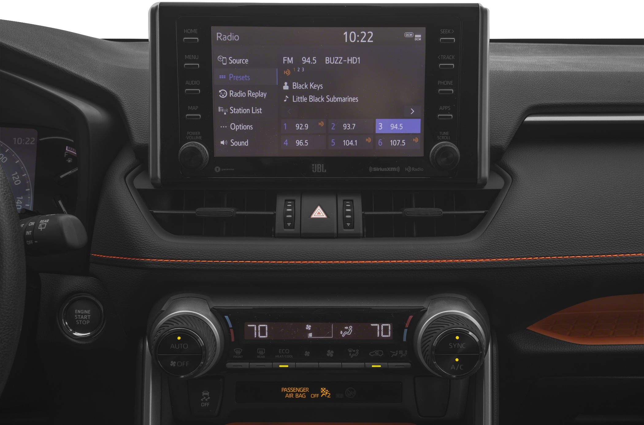 Car multimedia touchscreen and dual-zone climate control panel