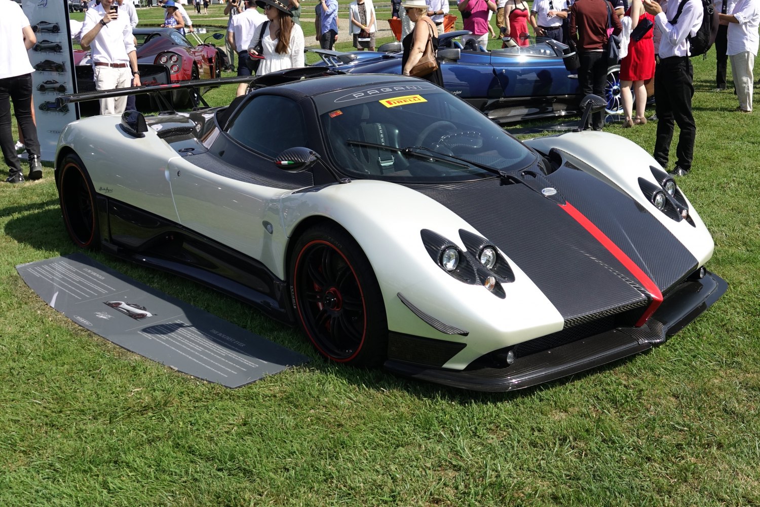 Front view with carbon fiber hood and dual round headlights