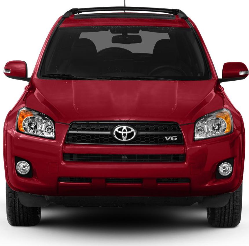 Front view with grille, headlights, fog lights, and V6 badge