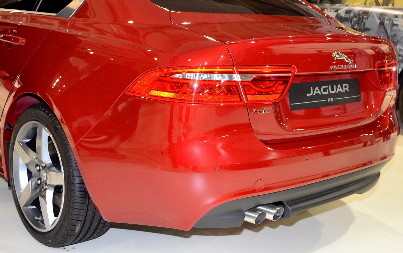 Rear taillights, dual exhaust tips, alloy wheels