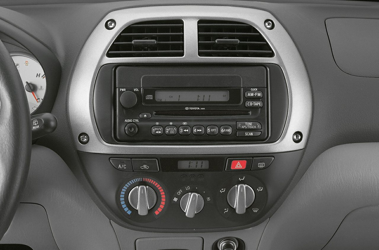 Dashboard radio unit and manual climate control knobs with air vents