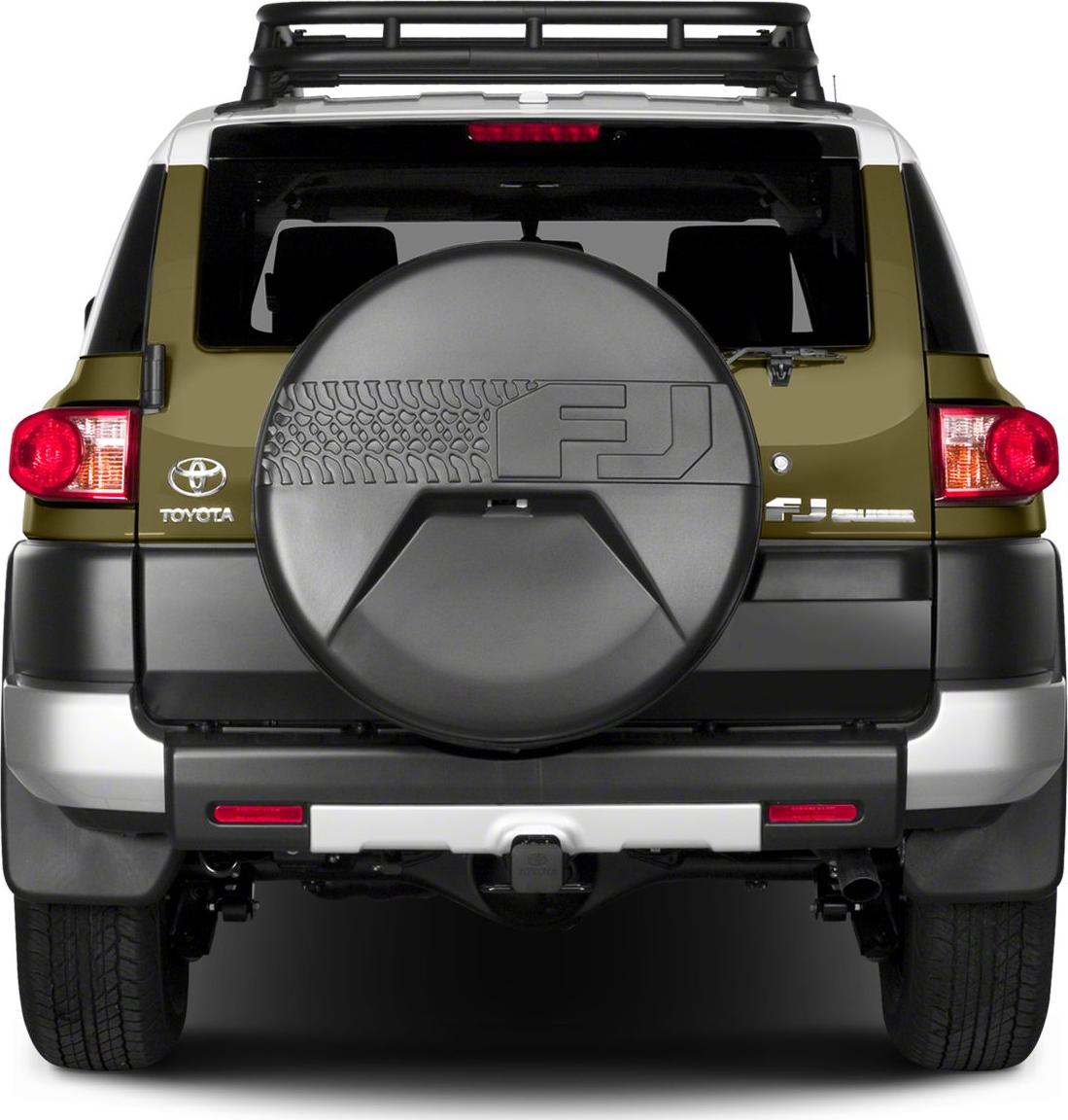 Rear view with spare tire cover and dual-tone rear design