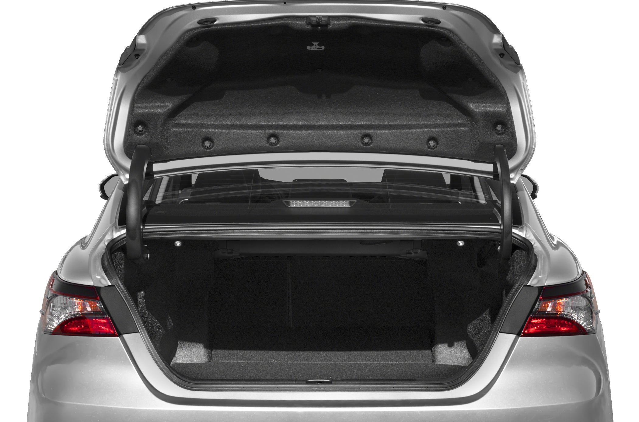 Open and spacious car trunk with visible taillights