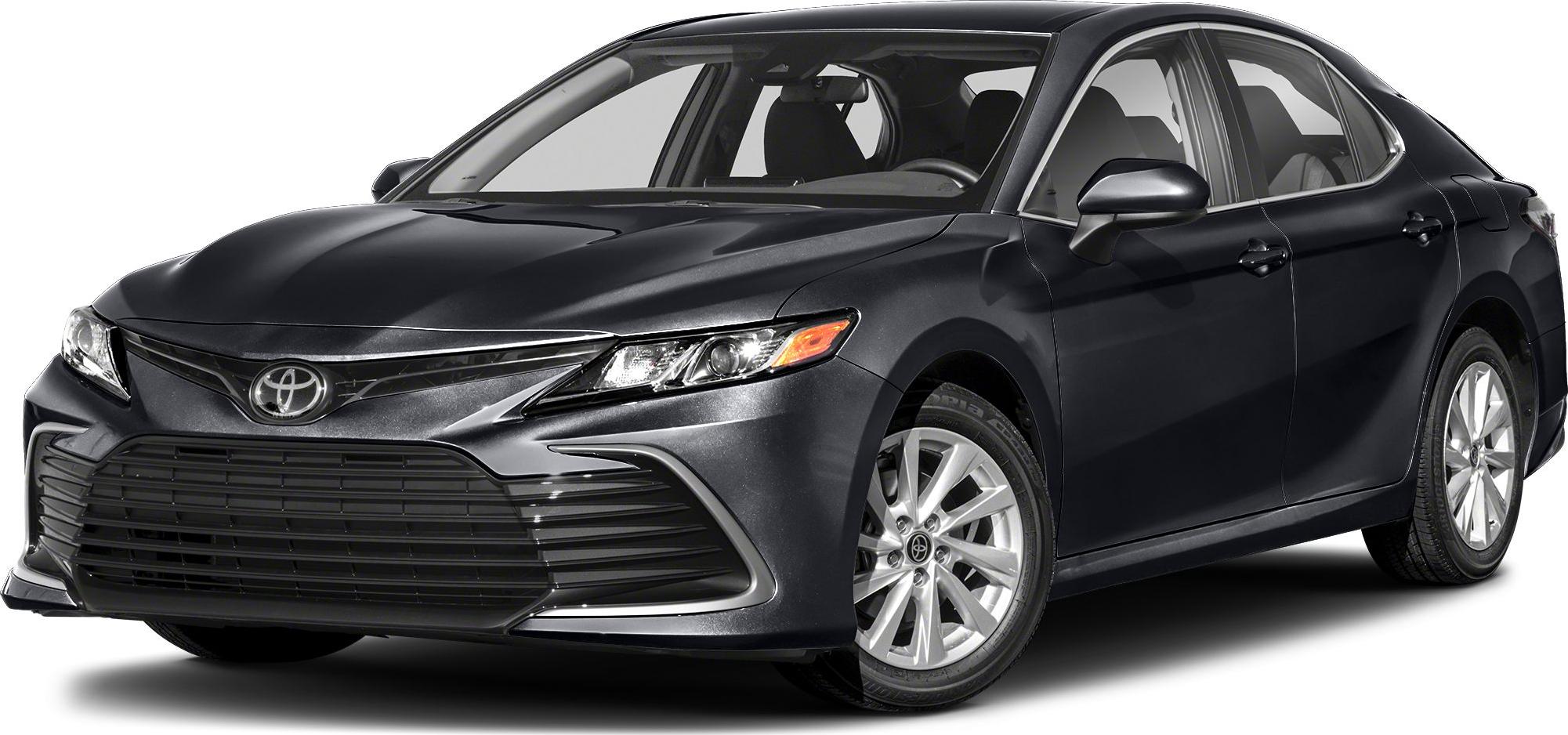 Front view with wide grille and sharp headlights