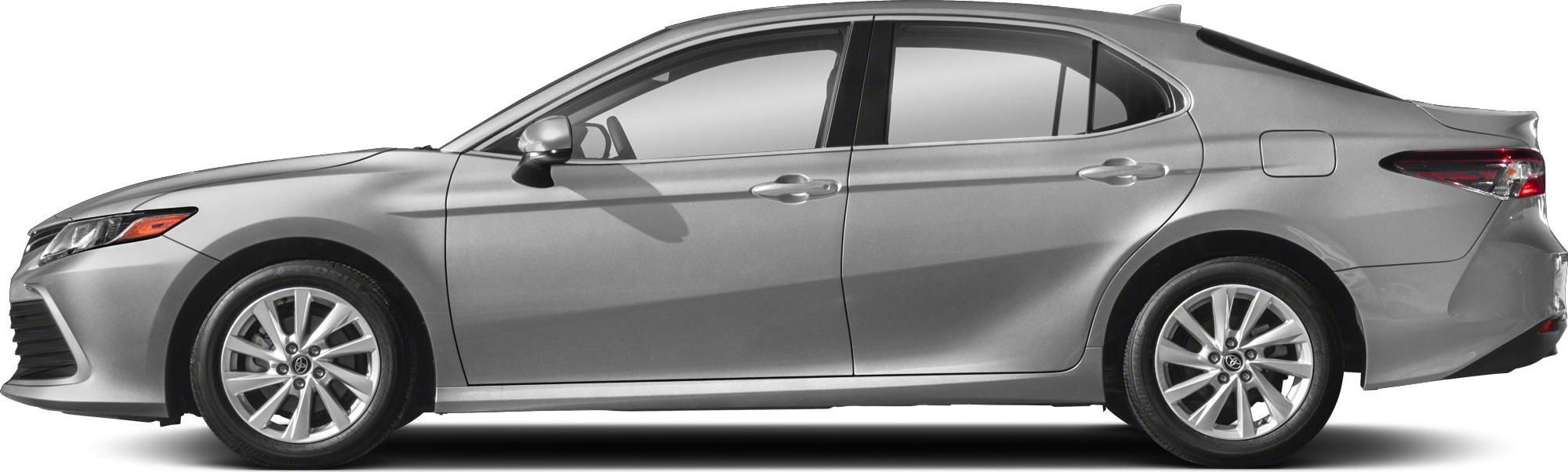 Side profile of mid-size sedan with alloy wheels and sharp design