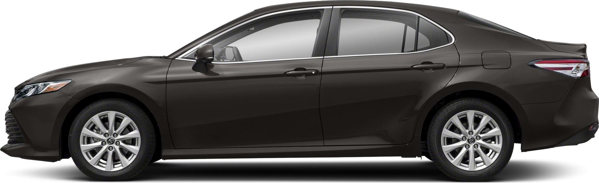 Side profile of sleek mid-size sedan with alloy wheels and chrome window trim