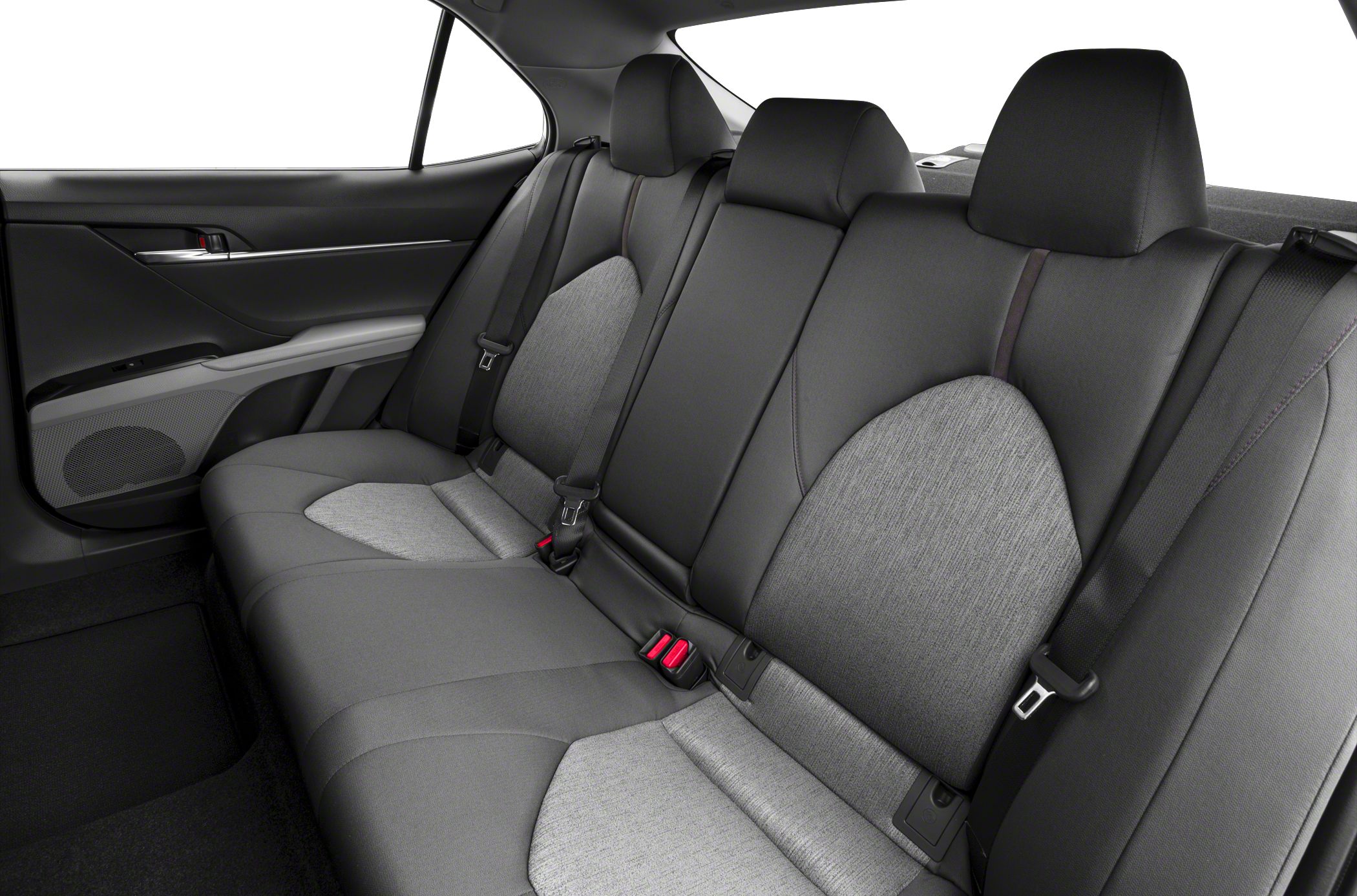 Dual-tone rear seats with seatbelts and contoured upholstery