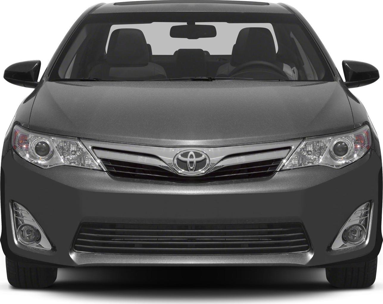 Front view with headlamps, grille, and bumper design