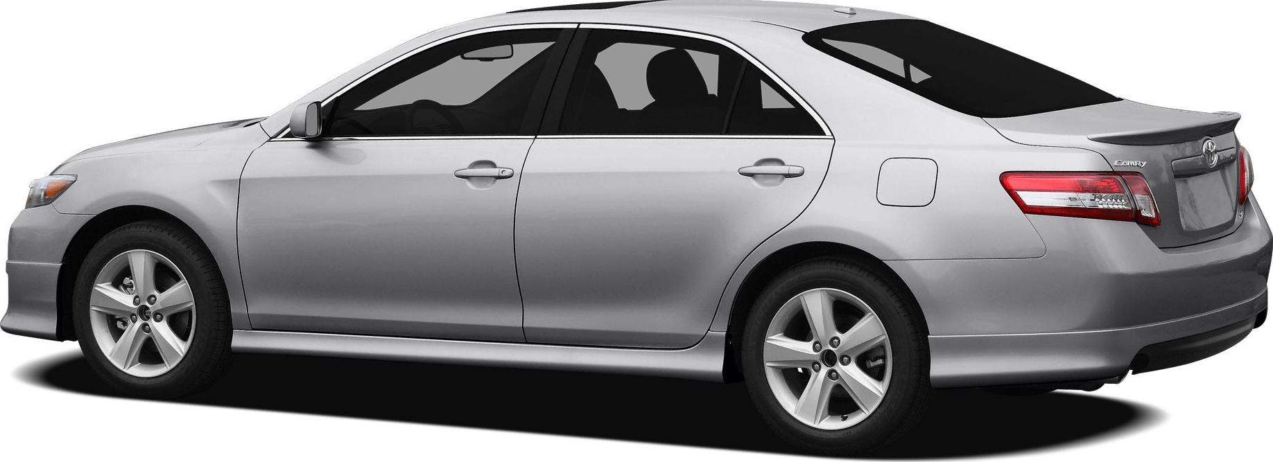 Side and rear view of a midsize sedan with alloy wheels