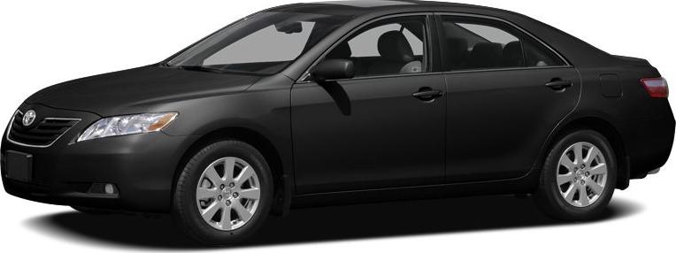Black mid-size sedan with alloy wheels, side profile view