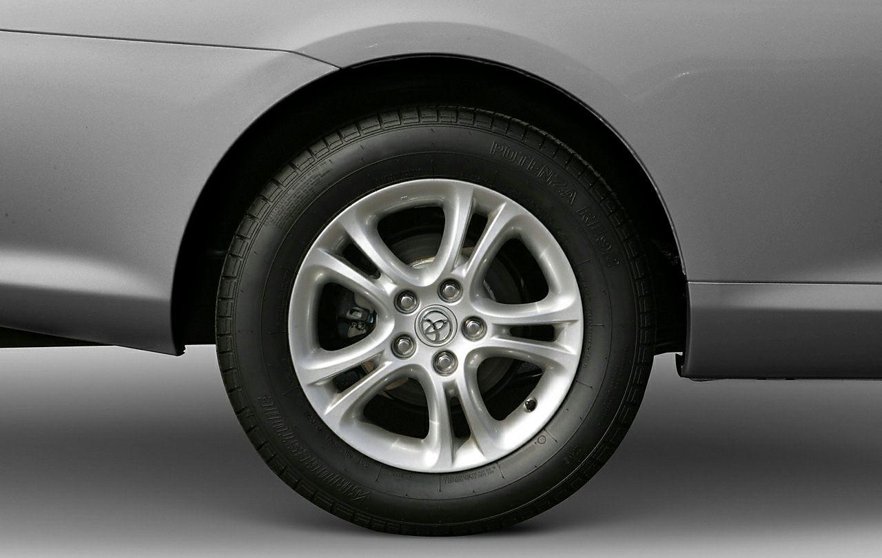 Close-up of alloy wheel with Bridgestone Potenza tire