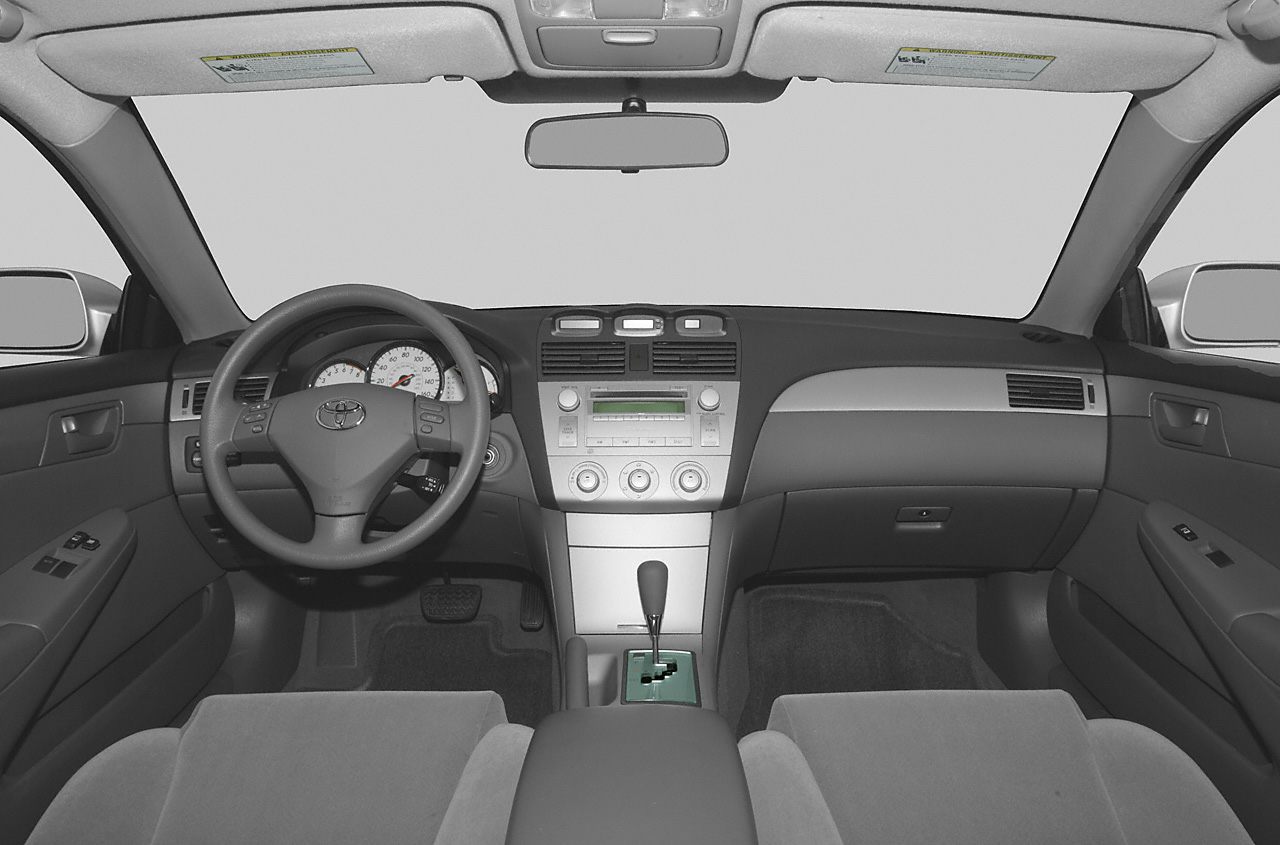 Dashboard, steering wheel, center console with automatic gear shift.