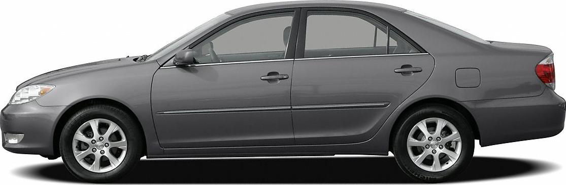 Side profile of a mid-size sedan with alloy wheels and four doors