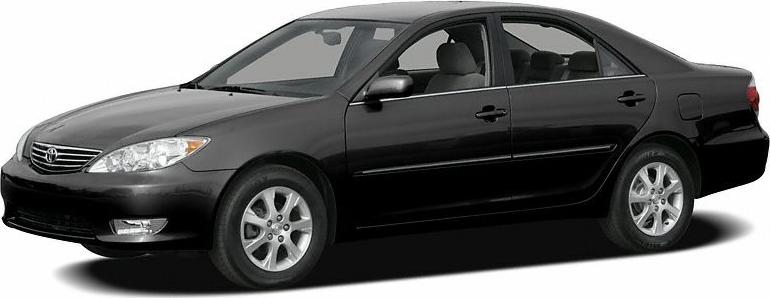 Side profile of black sedan with alloy wheels and four doors