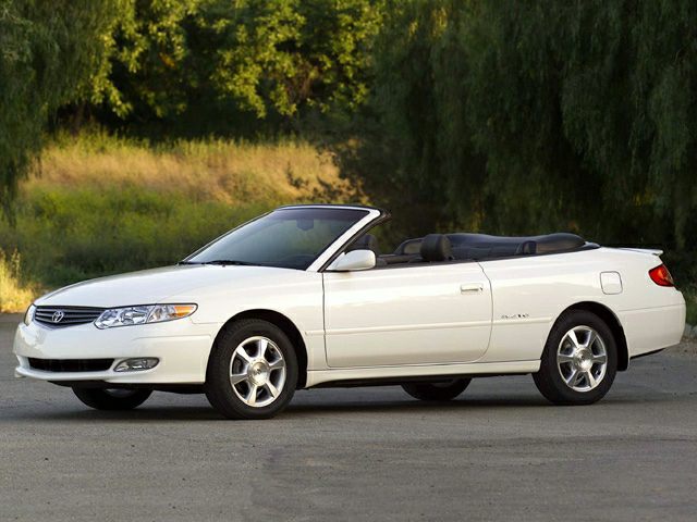 White two-door convertible with alloy wheels and sleek design