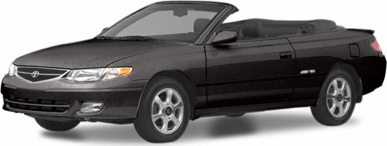 Black Toyota convertible with sleek aerodynamic design and alloy wheels