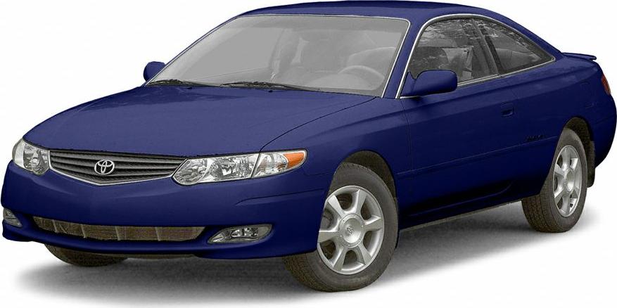 Front three-quarter view of a sleek coupe with distinct headlights.