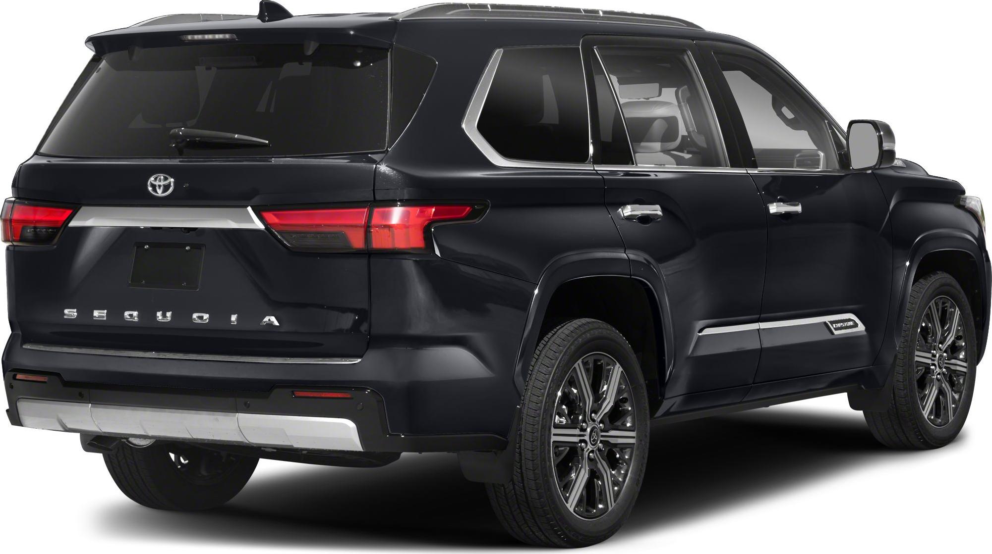 Rear and side view of a modern SUV with distinctive tail lights and alloy wheels.