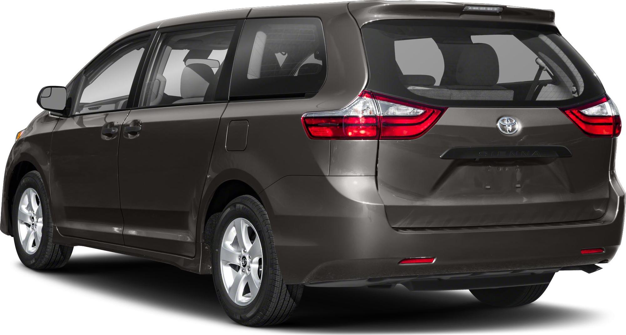 Rear and side view with LED tail lights and sliding doors
