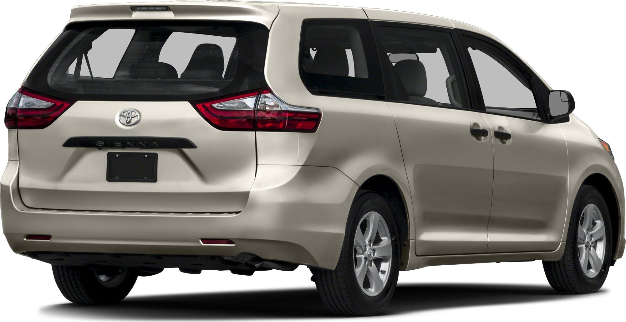 Rear and side view of a minivan with distinct tail lights and rear hatch
