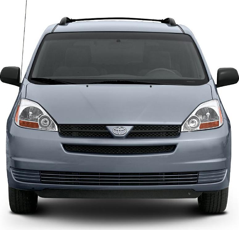 Front view of a mid-2000s minivan with distinct headlights and grille.