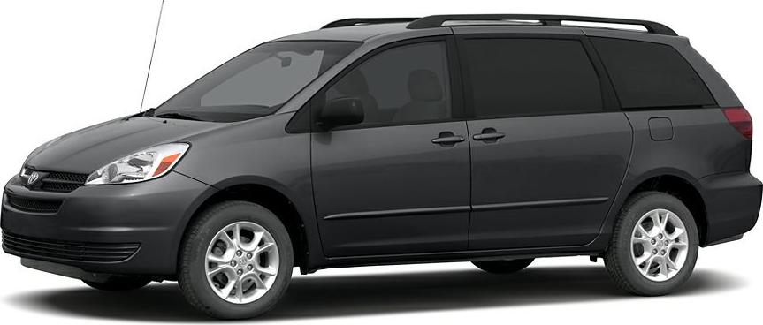 Side profile of minivan with sliding doors and alloy wheels