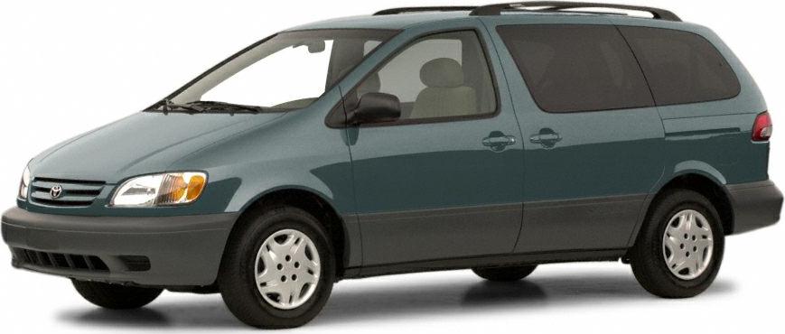 Side profile of a classic minivan with sliding doors