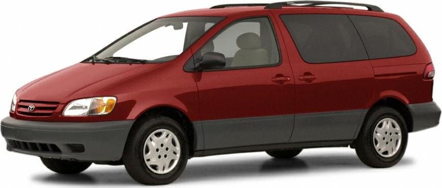 Side profile of minivan with roof rails and sliding door