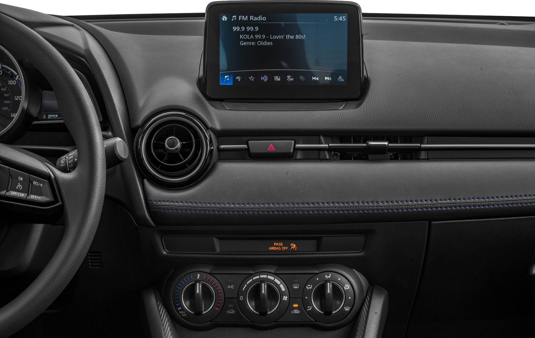Dashboard with touchscreen infotainment and manual climate controls