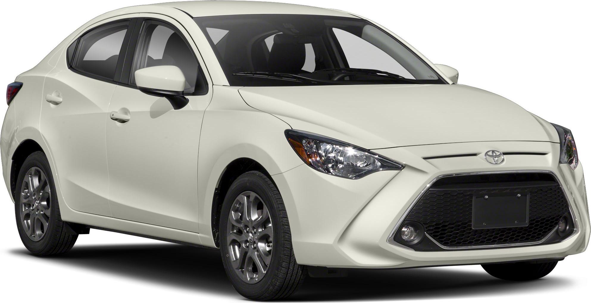 Compact sedan with distinctive front grille and angular headlights