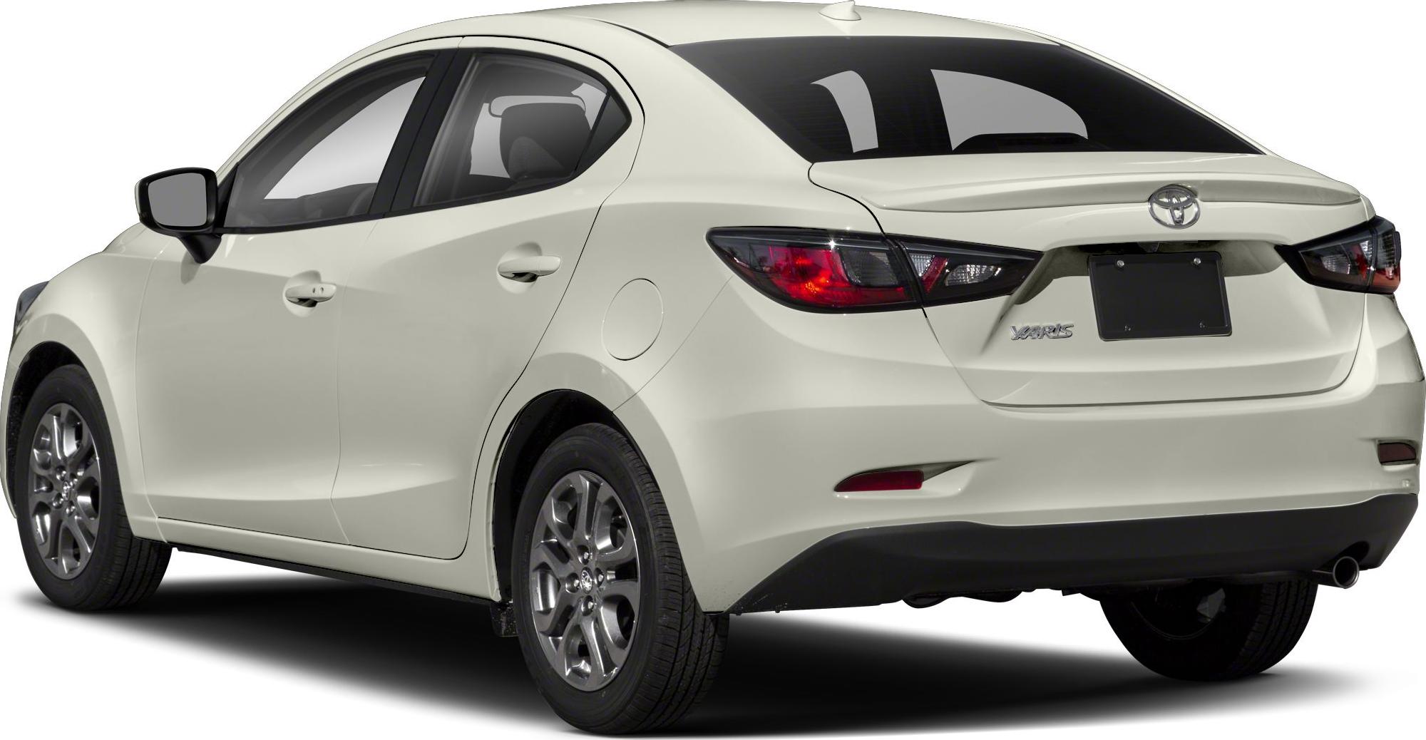 Rear and side view of compact sedan with redesigned tail lights