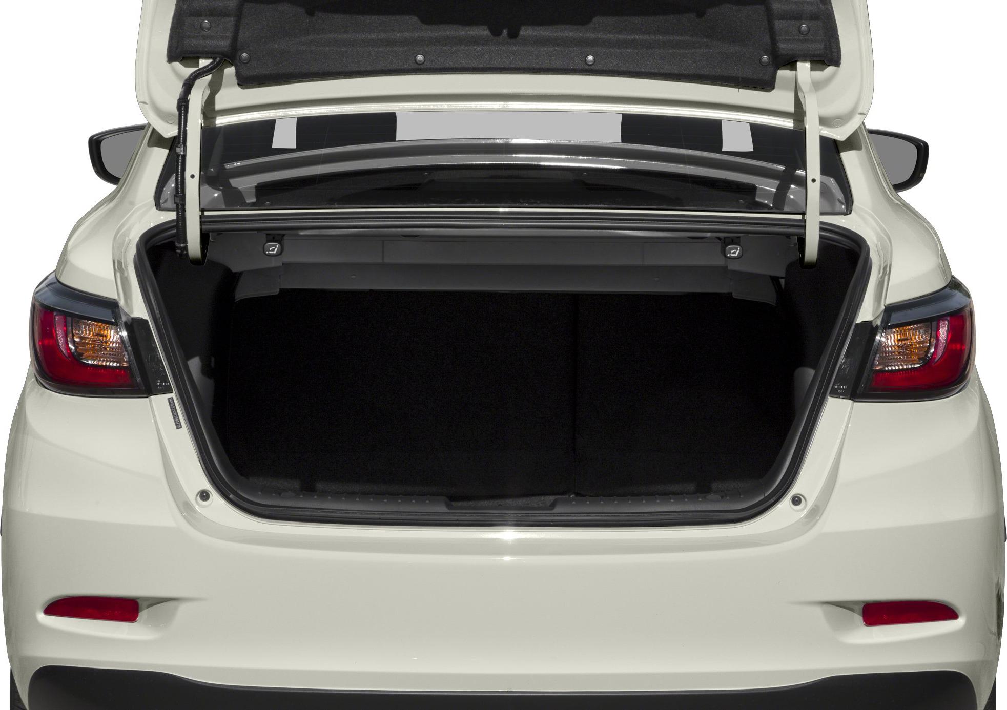 Open car trunk with visible taillights