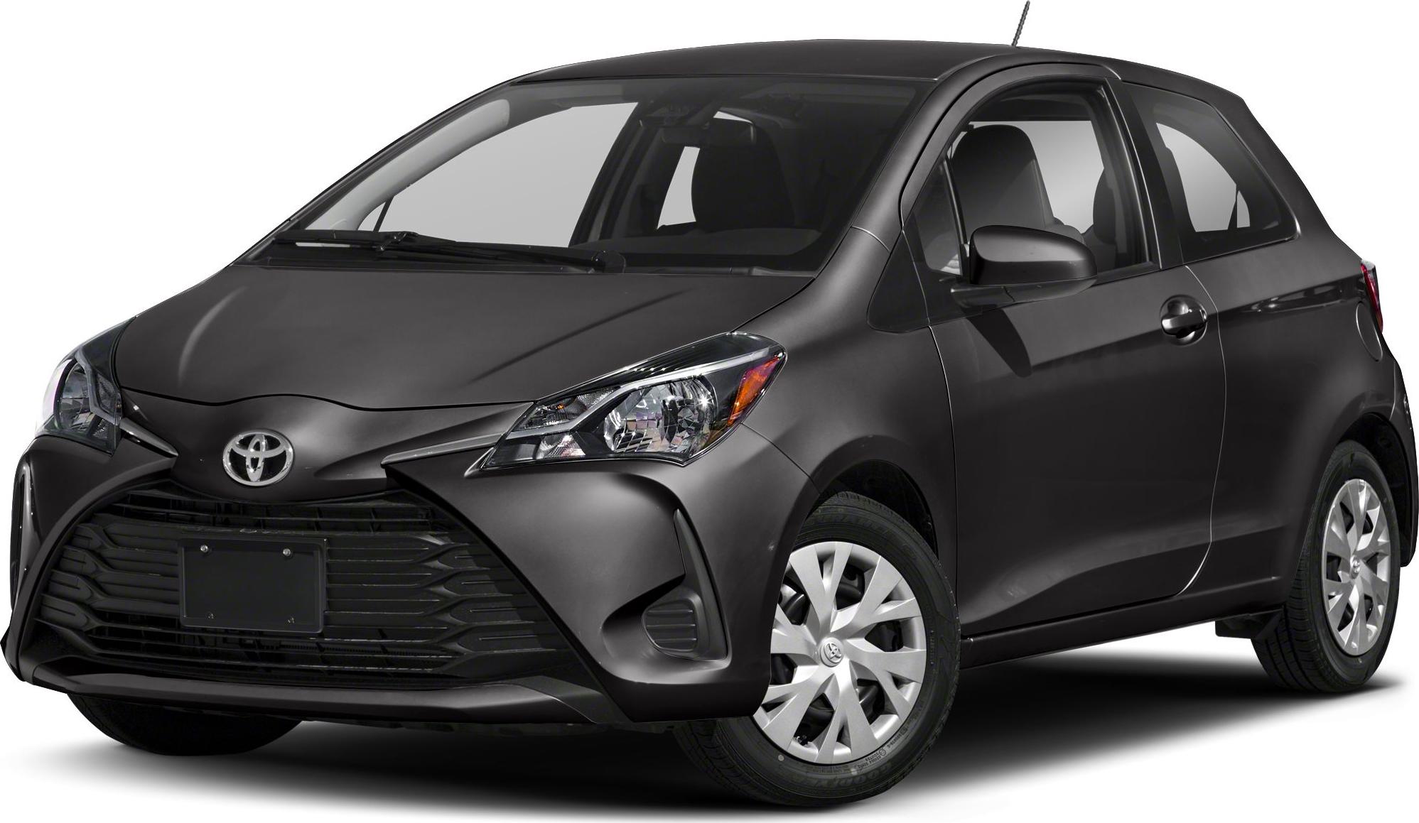 Front and side profile of compact hatchback with prominent grille and modern headlights